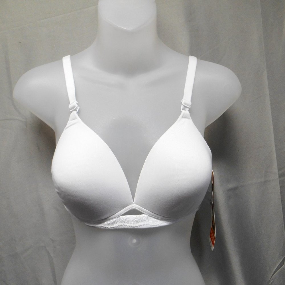 NWT Simply Perfect white wire free bra 34C